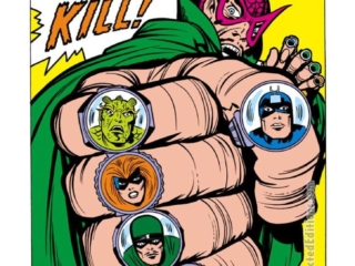 Amazing Adventures #4, pg. 1; pencils, Jack Kirby; inks, Chic Stone; With These Rings I Thee Kill splash page, Mandarin's rings, Inhumans, Black Bolt, Triton, Karnak, Gorgon, Medusa, Stan Lee splash page