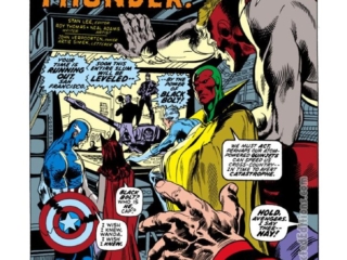 Amazing Adventures #8, pg. 1; pencils, Neal Adams; inks, John Verpoorten; An Hour For Thunder, Stan Lee, Roy Thomas, Uncanny Inhumans, Captain America, Scarlet Witch, Thor, Vision, Quicksilver, Giant-Man