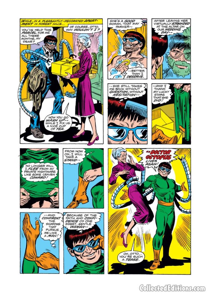 Amazing Spider-Man #157, pg. 5; pencils, Ross Andru; inks, Mike Esposito; Doctor Octopus, Aunt May, Otto Octavius, romance