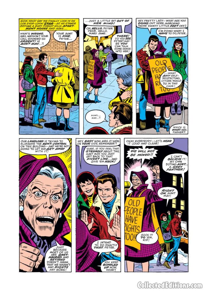 Amazing Spider-Man #167, pg. 6; pencils, Ross Andru; Aunt May
