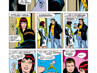 Amazing Spider-Man #182, pg. 17; pencils, Ross Andru; inks, Mike Esposito; Mary Jane/Peter Parker marriage/wedding proposal