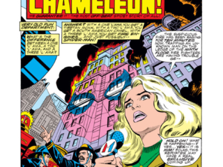 Amazing Spider-Man #186, pg. 1; pencils, Keith Pollard; inks, Mike Esposito; Stan Lee Presents, Chaos is the Chameleon, Marv Wolfman, spider-signal