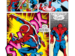 Amazing Spider-Man #187, pg. 7; pencils, Jim Starlin; inks, Bob McLeod; Captain America