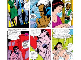 Amazing Spider-Man #191, pg. 4; pencils, Keith Pollard; inks, Mike Esposito; Jonah Jameson, Marla Jameson, Mary Jane Watson, Peter Parker, Betty Brant, Robbie Robertson