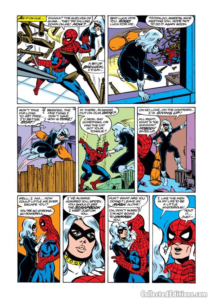 Amazing Spider-Man #194, pg. 11; pencils, Keith Pollard; first appearance Black Cat/Felecia Hardy