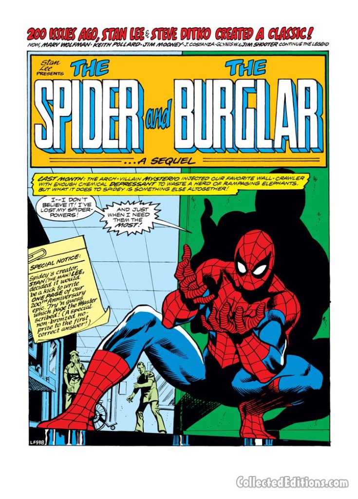 Amazing Spider-Man #200, pg. 1; pencils,  The Burglar
