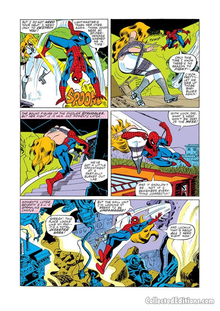 Amazing Spider-Man #203, pg. 17; pencils, Keith Pollard; Disco Dazzler/Alison Blaire