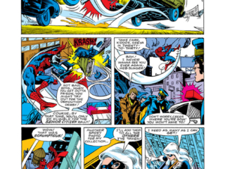 Amazing Spider-Man #204, pg. 3; pencils, Keith Pollard; inks, Pablo Marcos; Black Cat, Felecia Hardy