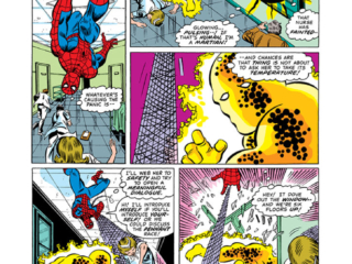 Amazing Spider-Man #208, pg. 11; pencils, John Romita Jr.; inks, Al Milgrom, Fusion
