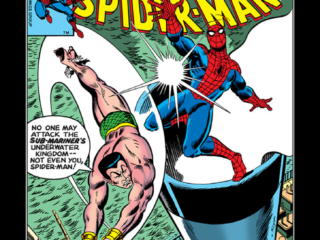 Amazing Spider-Man #211 cover; pencils, John Romita Jr.; Namor, Sub-Mariner