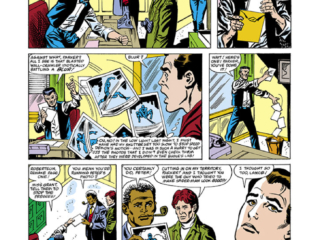 Amazing Spider-Man #222, pg. 9; pencils, Bob Hall; inks, Jim Mooney; Daily Bugle, Jonah Jameson, Robbie Robertson, Lance Bannon