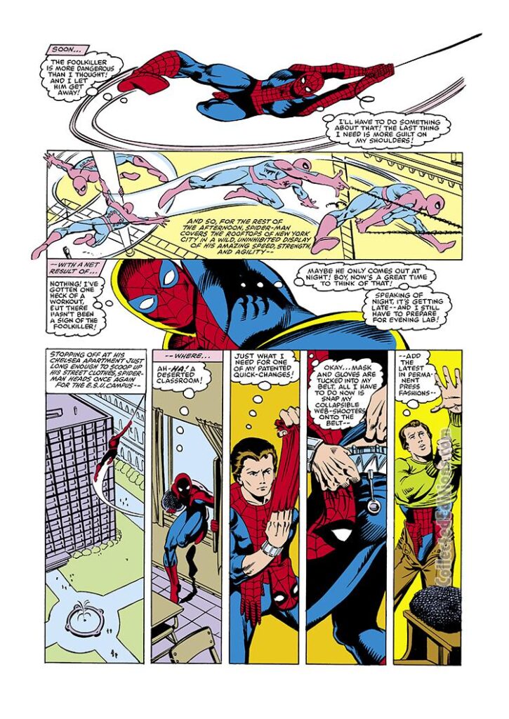 Amazing Spider-Man #225, pg. 14; pencils, John Romita Jr.; inks, Bob Wiacek