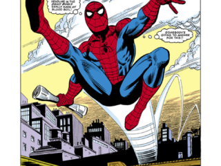Amazing Spider-Man #227, pg. 1; pencils, John Romita Jr.; inks, Jim Mooney