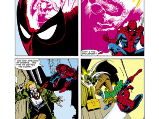 Amazing Spider-Man #228, pg. 21; pencils, Rick Leonardi.; inks, Dave Simons