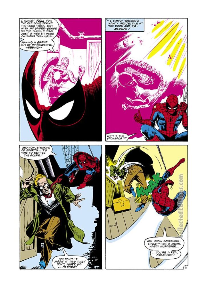 Amazing Spider-Man #228, pg. 21; pencils, Rick Leonardi.; inks, Dave Simons