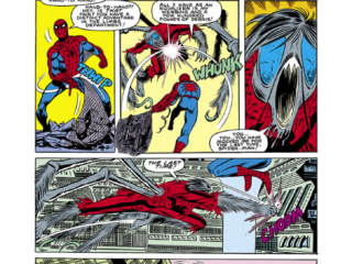 Amazing Spider-Man #235, pg. 3; pencils, John Romita Jr.; inks, Frank Giacoia