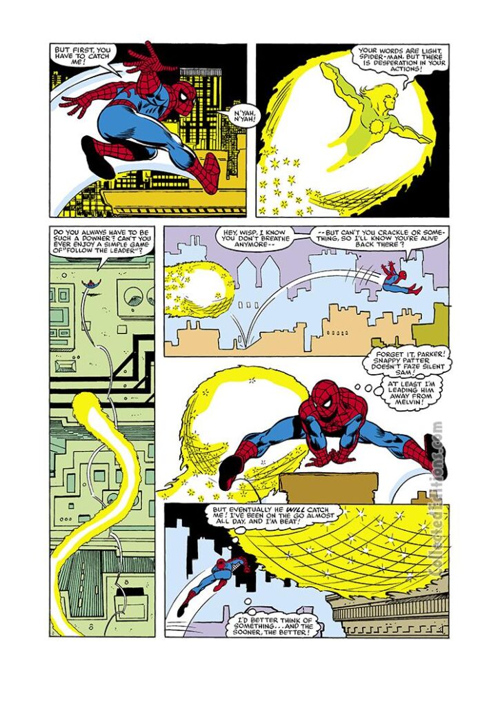 Amazing Spider-Man #236, pg. 9; pencils, John Romita Jr.; inks, Frank Giacoia