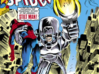 Amazing Spider-Man #237 cover; pencils, Ed Hannigan; Stilt Man