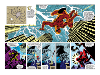 Amazing Spider-Man Annual #14, pgs. 16-17; Frank Miller; inks, Tom Palmer; gargoyles