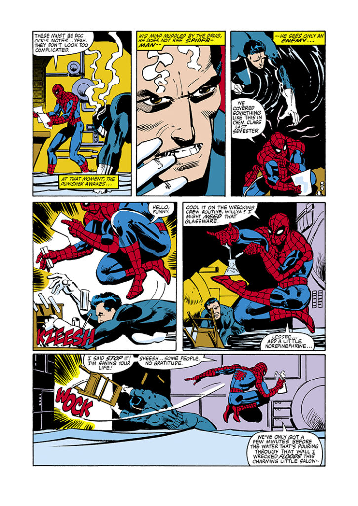 Amazing Spider-Man Annual #15, pg. 18; pencils, Frank Miller; inks, Klaus Janson; Punisher