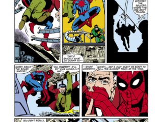 Amazing Spider-Man Annual #15, pg. 30; pencils, Frank Miller; inks, Klaus Janson; Doctor Octopus, Jonah Jameson