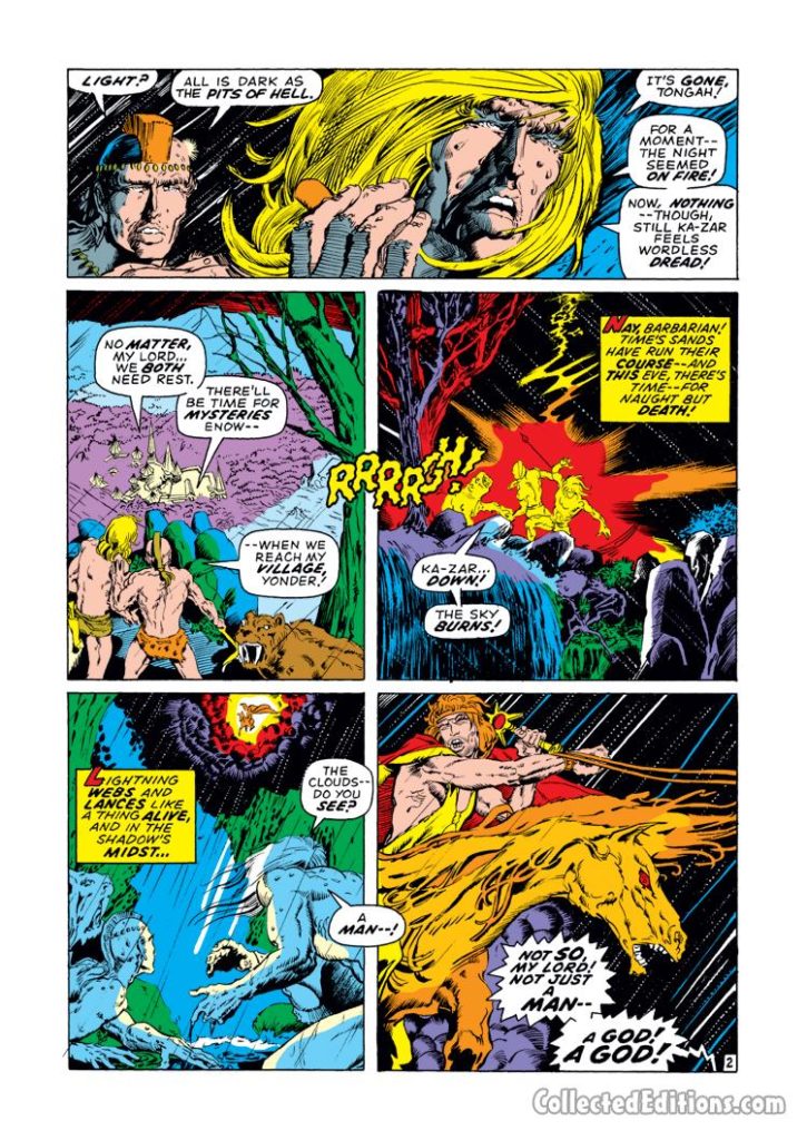 Astonishing Tales/Ka-Zar #6, pg. 2; pencils, Barry Windsor-Smith; inks, Bill Everett