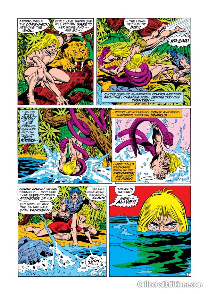 Astonishing Tales/Ka-Zar #11, pg. 2; pencils, Gil Kane; inks, Frank Giacoia