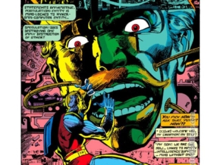 Astonishing Tales #34, pg. 17; pencils, Rich Buckler; inks, Klaus Janson; Deathlok the Demolisher; Luther Manning, Bill Mantlo, Simon Ryker, Hellinger