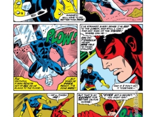 Avengers #111, pg. 17; pencils, Don Heck; inks, Mike Eaposito; Daredevil, the X-Men, Cyclops, Black Panther