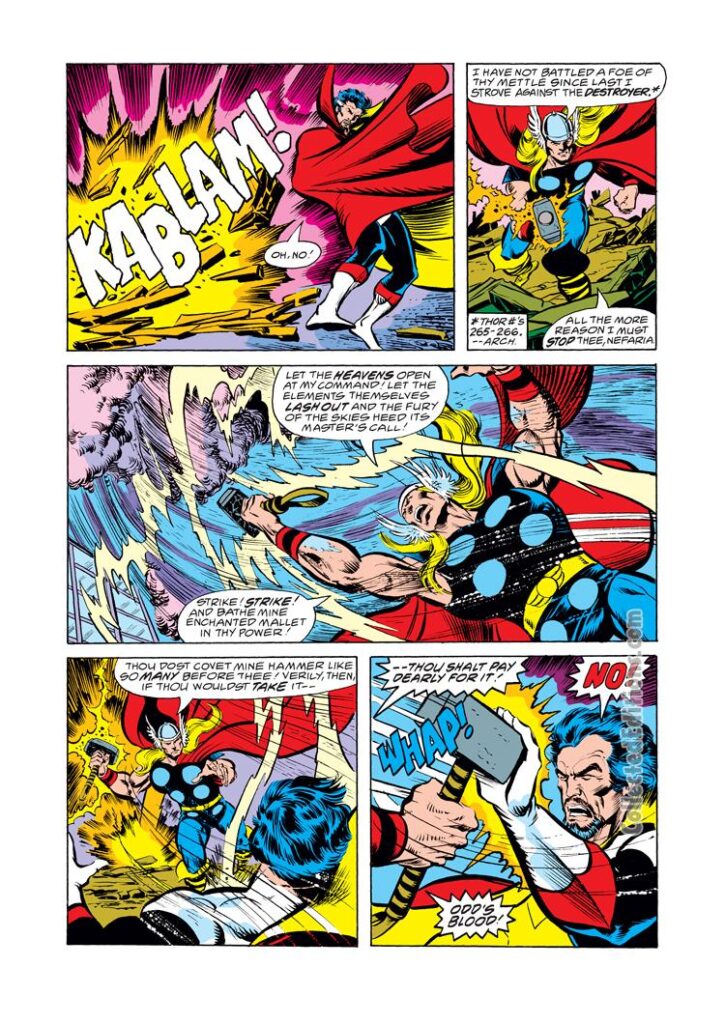Avengers #166, pg. 5; pencils, John Byrne; inks, Pablo Marcos; Graviton/Thor