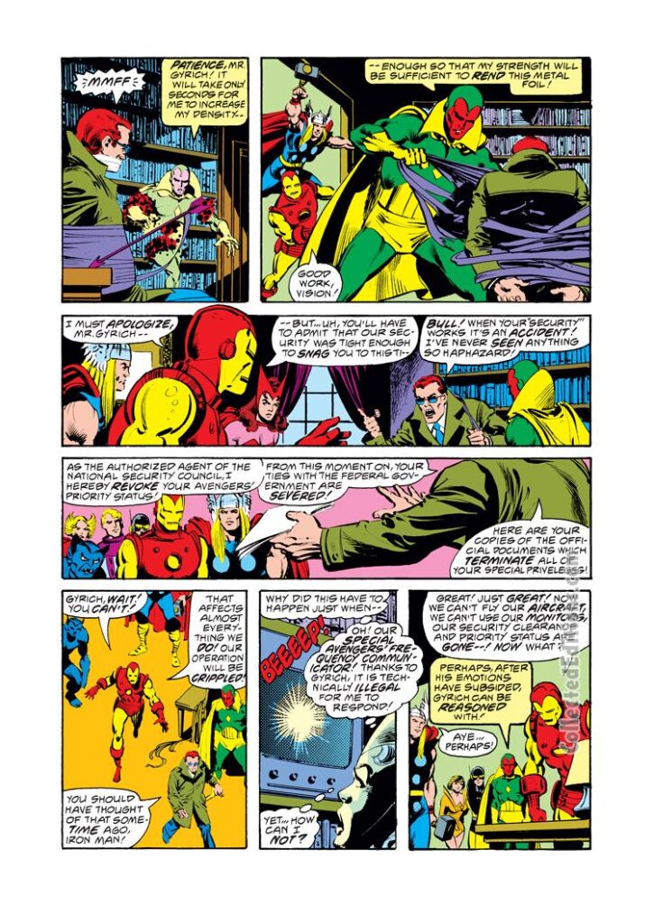 Avengers #172, pg. 5; pencils, Sal Buscema; inks, Klaus Janson