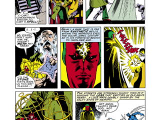 Avengers #182, pg. 16; pencils, John Byrne; inks, Klaus Janson; the Vision