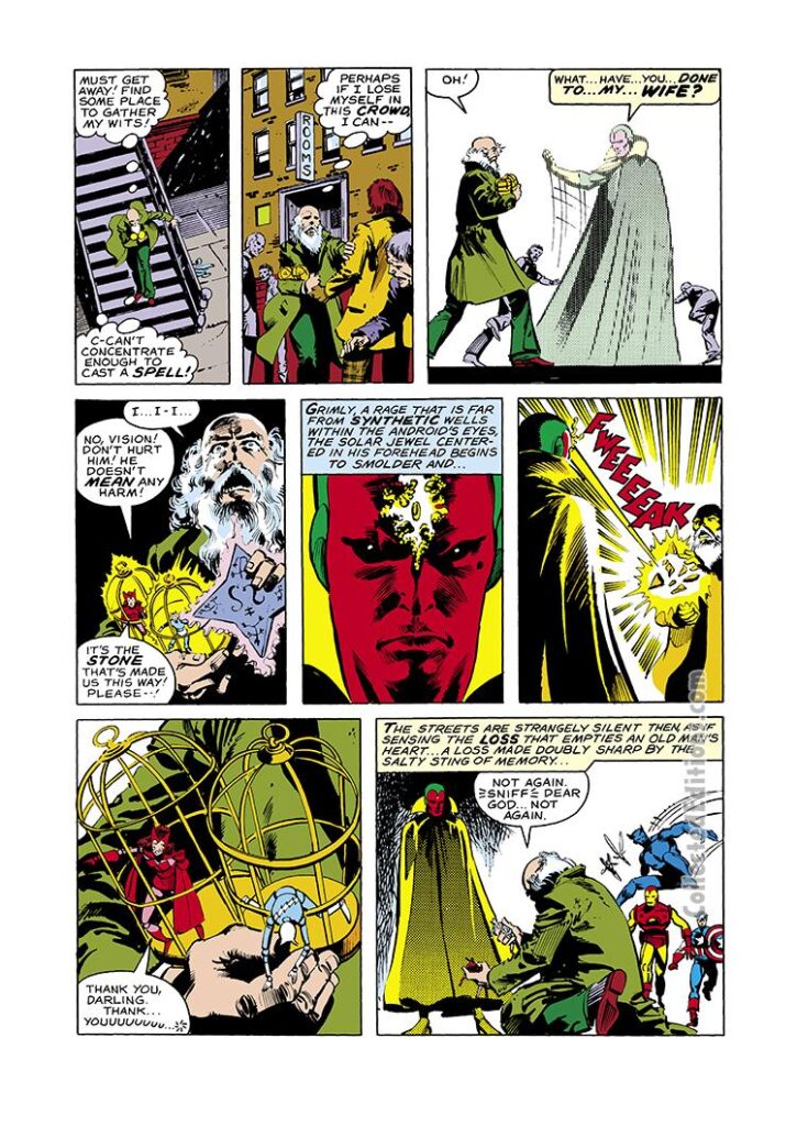Avengers #182, pg. 16; pencils, John Byrne; inks, Klaus Janson; the Vision