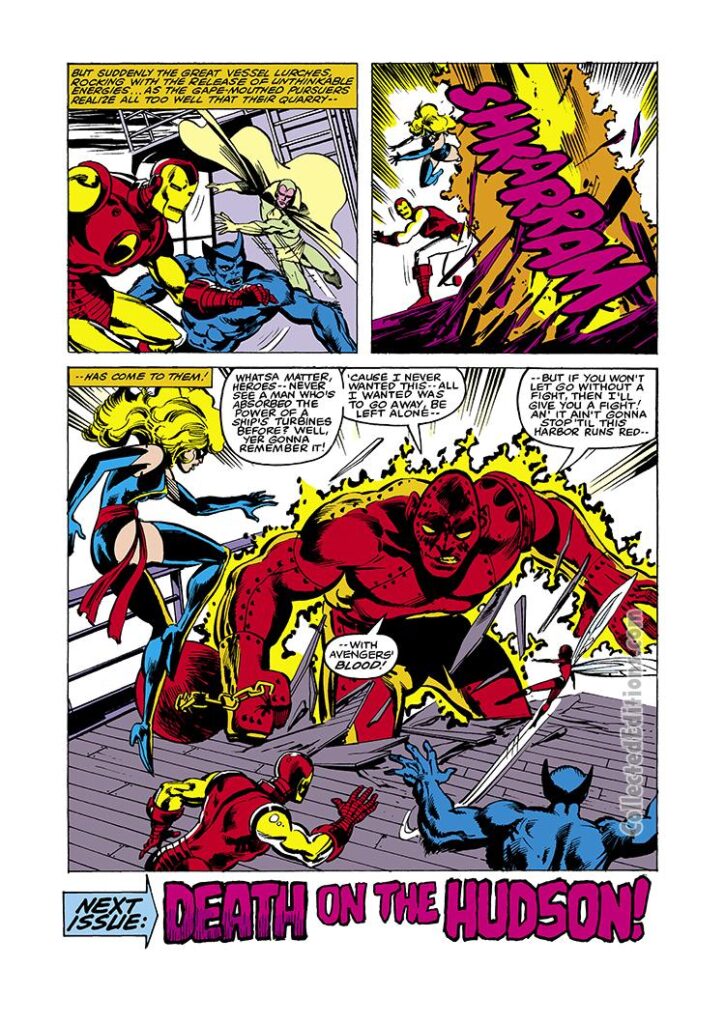 Avengers #183, pg. 17; pencils, John Byrne; Absorbing Man/Crusher Creel, Ms. Marvel/Carol Danvers