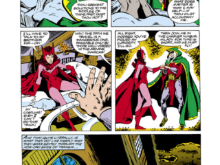 Avengers #185, pg. 10; pencils, John Byrne; Modred the Mystic, Scarlet Witch