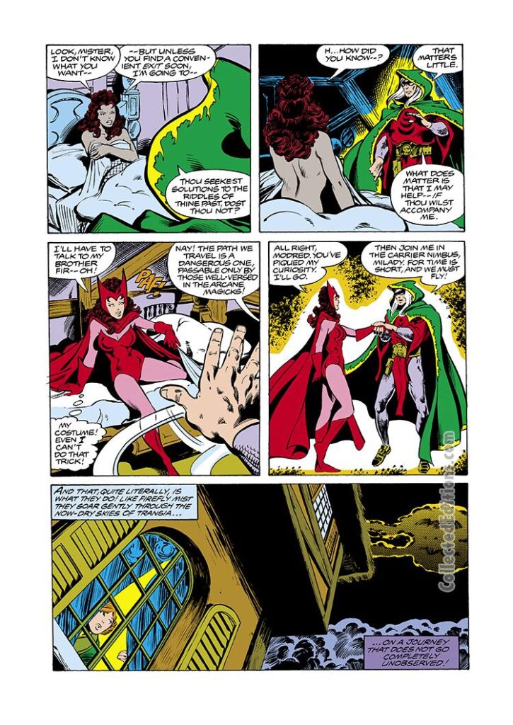 Avengers #185, pg. 10; pencils, John Byrne; Modred the Mystic, Scarlet Witch