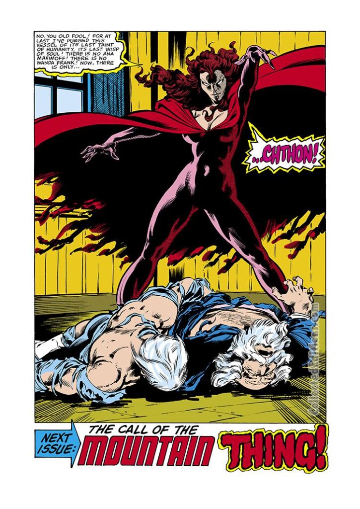 Avengers #186, pg. 17; pencils, John Byrne; Scarlet Witch, Chthon