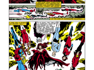 Avengers #187, pg. 9; pencils, John Byrne; inks, Dan Green; Scarlet Witch