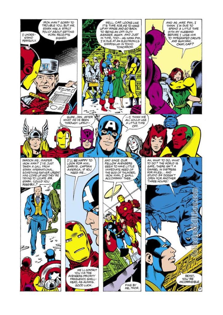 Avengers #201, pg. 4; pencils, George Pérez; inks, Dan Green