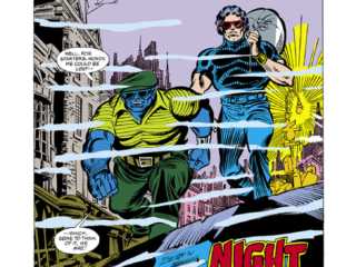 Avengers #203, pg. 3; pencils, Carmine Infantino; Beast and Wonder Man team-up