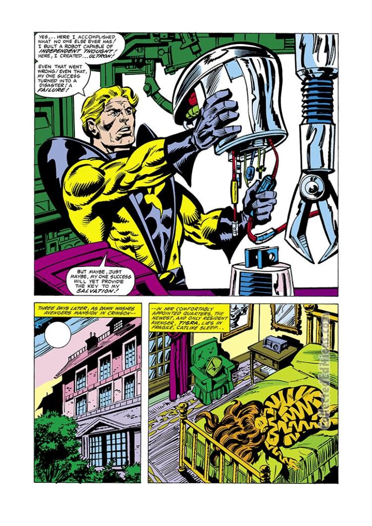 Avengers #213, pg. 10; pencils, Bob Hall; inks, Dan Green