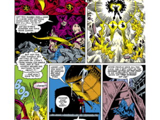 Avengers Annual #10, pg. 30; pencils, Michael Golden; inks, Armando Gil