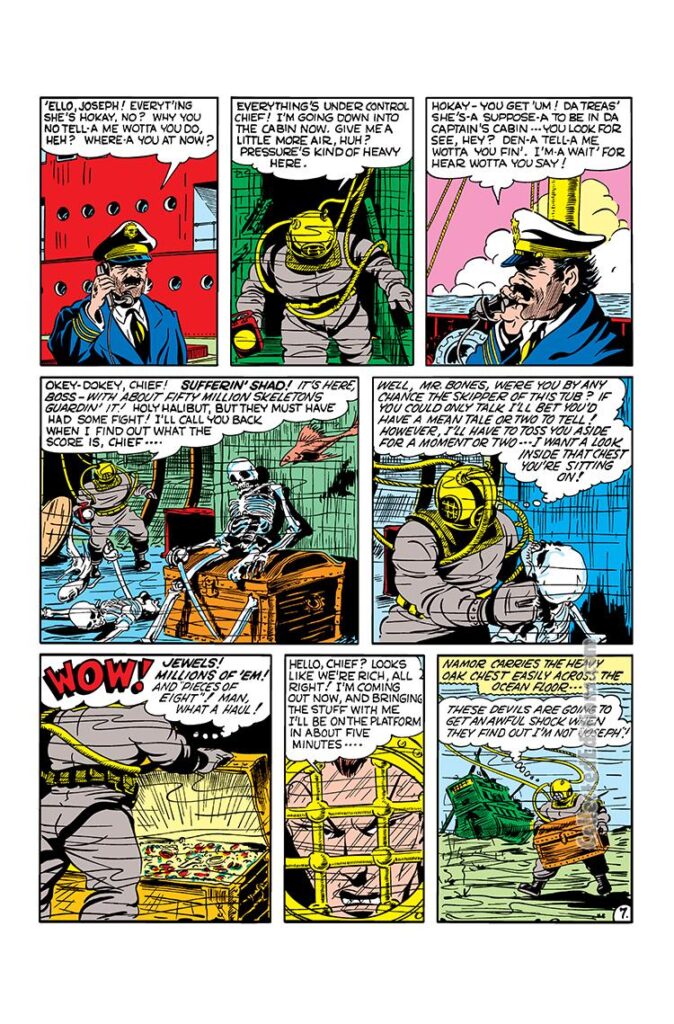 All-Winners Comics #3, pg. 46; &quot;The Mystery of the Disappearing Island&quot;; Sub-Mariner/Namor/Bill Everett/Golden Age Timely Marvel