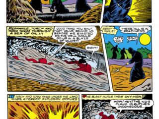 All Winners Comics #3, pg. 7; "The Case of the Black Dragon Society"; Carl Burgos, Human Torch, Toro