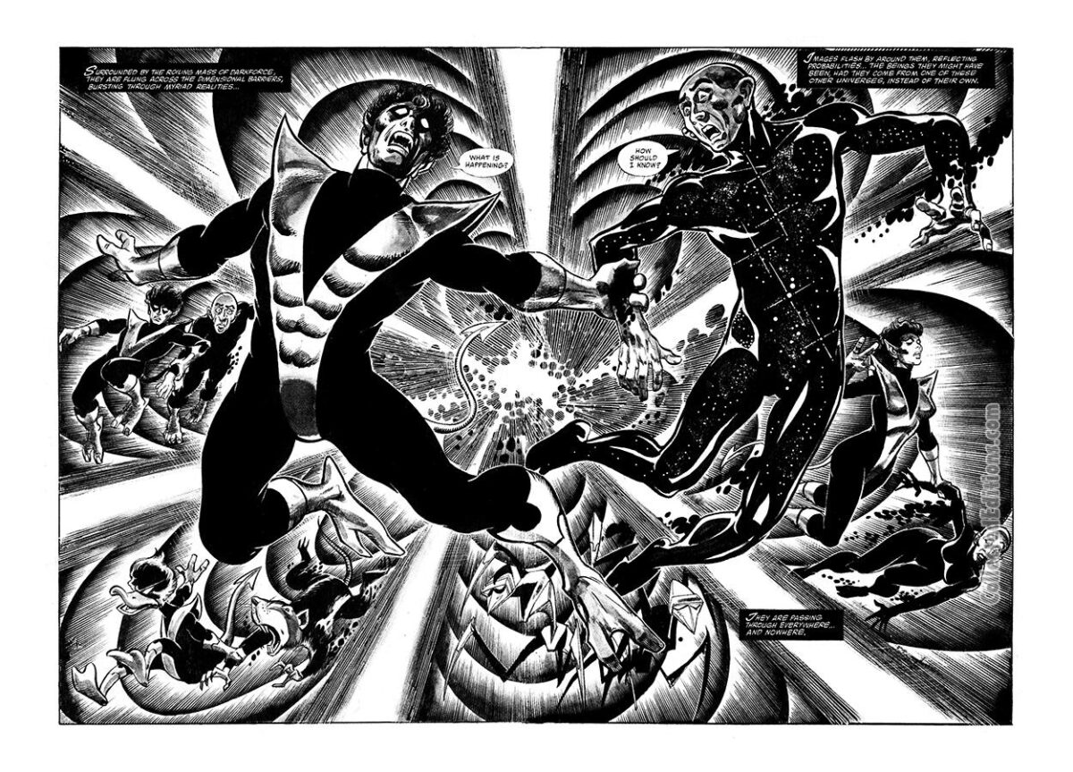 Bizarre Adventures #27, pgs. 44-45; pencils, Dave Cockrum; Nightcrawler