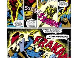 Black Goliath #2, pg. 4; pencils, George Tuska; Atom-Smasher, Bill Foster