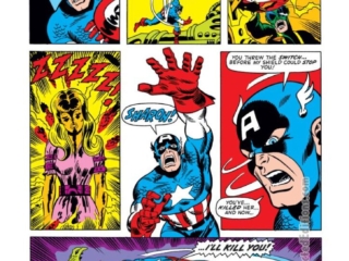Captain America #147, pg. 5; pencils, Sal Buscema; inks, John Verpoorten Captain America #147, pg. 5; pencils, Sal Buscema; inks, John Verpoorten; Sharon Carter