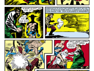 Captain America Comics  #1, pg. 55; Hurricane in "Murder, Ltd."; Makarri/Eternals/Jack Kirby/Joe Simon/Golden Age