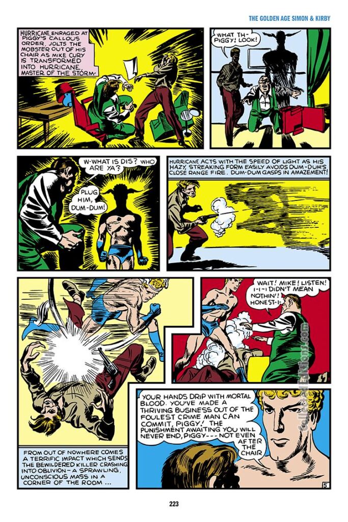 Captain America Comics  #1, pg. 55; Hurricane in "Murder, Ltd."; Makarri/Eternals/Jack Kirby/Joe Simon/Golden Age