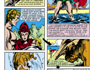 Captain America Comics #1, pg. 62; Tuk, Cave Boy in "Stories from the Dark Ages"; first appearance, Jack Kirby/Joe Simon/Golden Age Timely